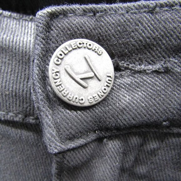 NEW TULONES Mens Coated Cargo Jeans Size 29 x 36 Black - Picture 2 of 12